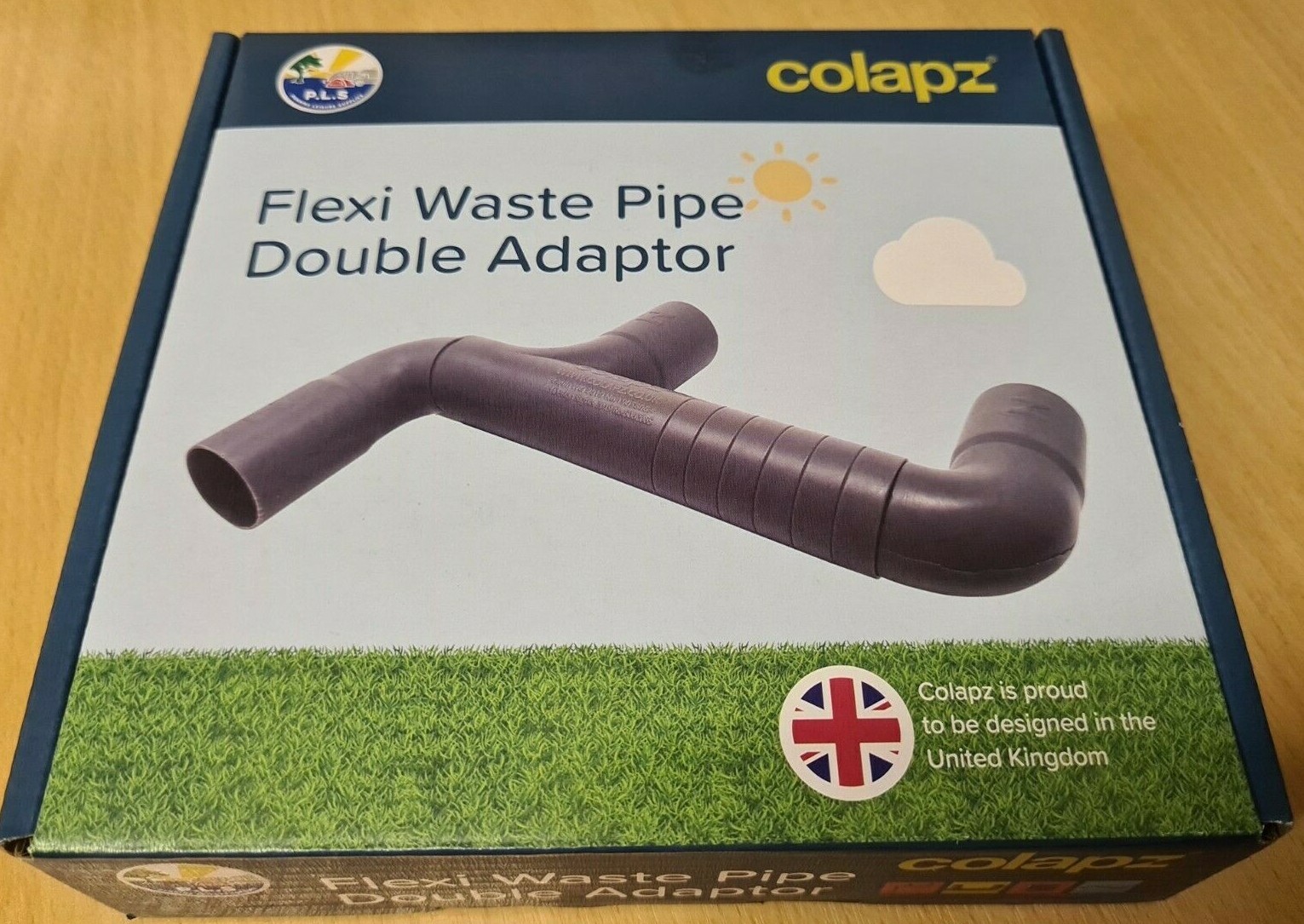 Caravan Waste Flexi Double Outlet Hose Adapter Grey Colapz 80032 Motorhome Kit