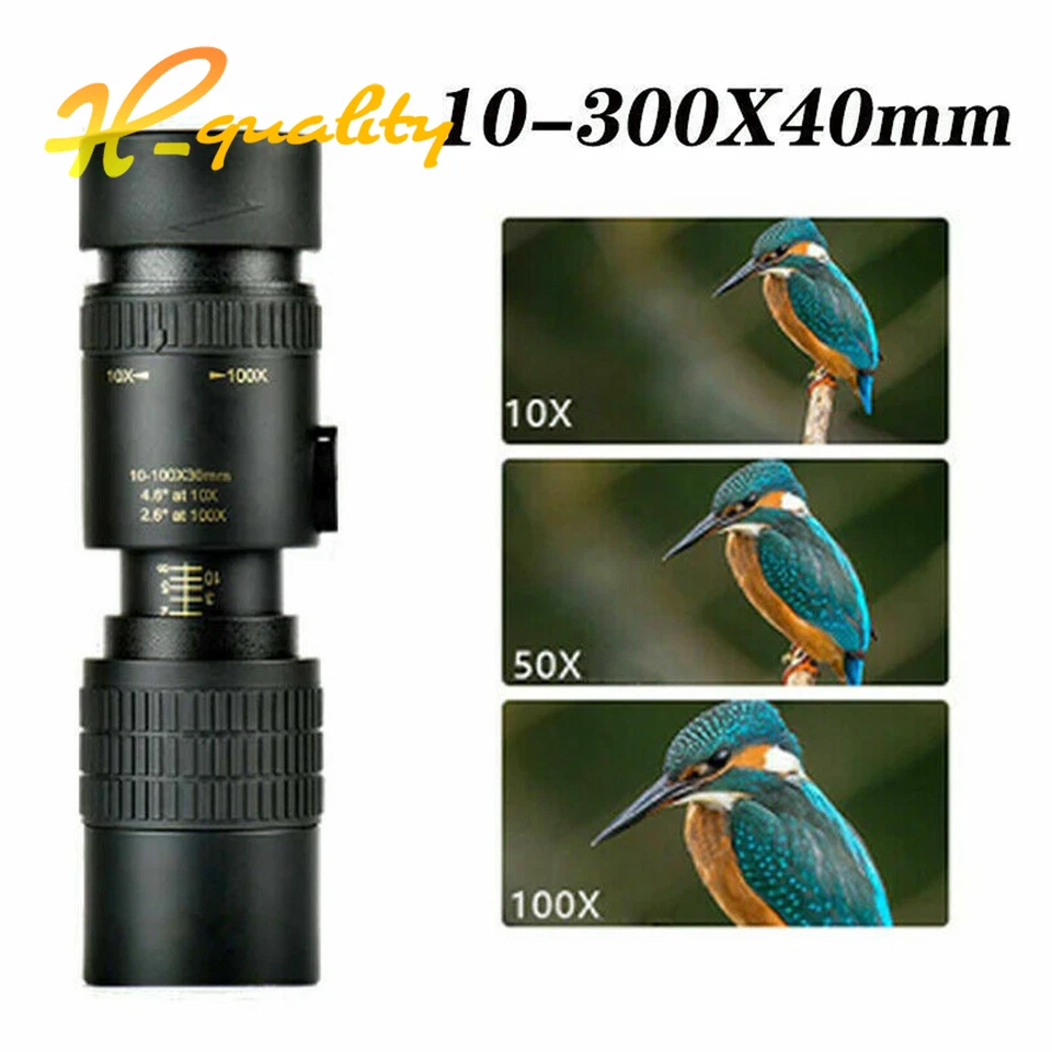 4K 10-300X40mm Super Telephoto Zoom Monocular Telescope/Tripod & Clip Set - Image 3 of 4