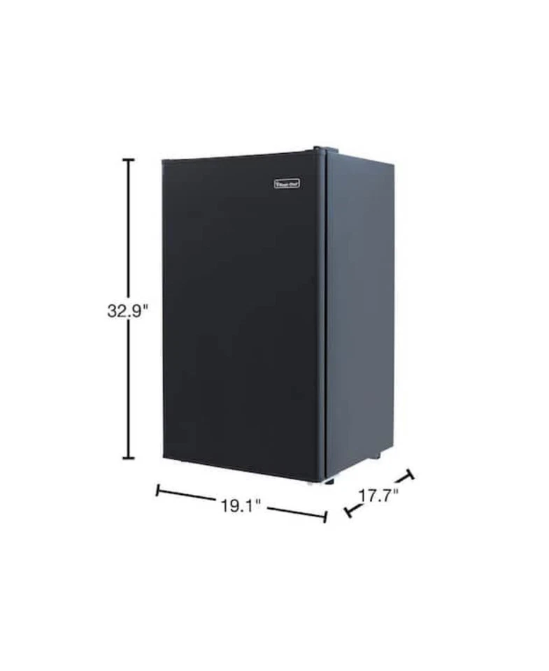 BRAND NEW Magic Chef 3.3 cu. ft. Mini Refrigerator Stainless steel Black - Image 2 of 4