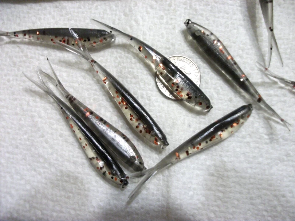 200-2 1/4" краппи-panfish-jig-grubs-приманки-split хвосты-мягкие гольяны-flukes-запах - Изображение 2 из 4