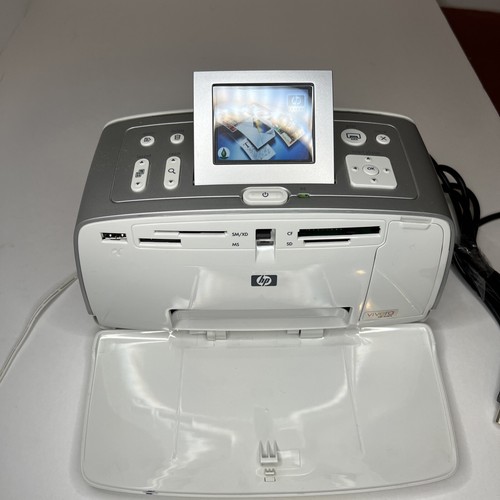 WORKING HP Photosmart 385 4x6" Digital Photo Inkjet Printer Q6387L W/USB - Picture 2 of 6
