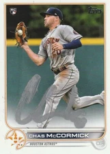 ASTROS ROOKIE CHAS MCCORMICK SIGNED 2021 TOPPS ROOKIE CARD #135
