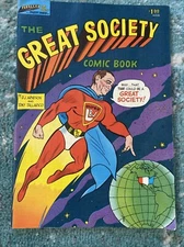 1966 The Great Society Comic Book Super LBJ Political Parody Parallax Comics