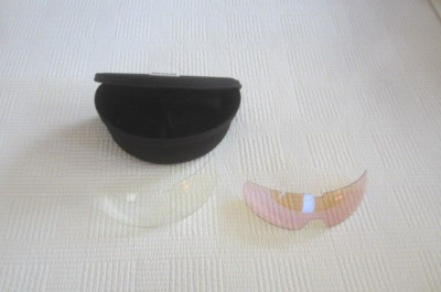 Preowned BLIZ Black Goggle Zippered Case with Two Lenses - NO GOGGLES PRESENT