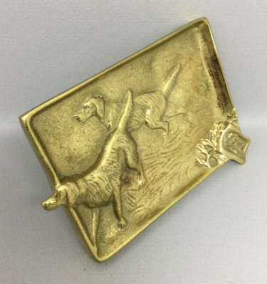 Virginia Metalcrafters Setter Brass Dish Ashtray VMC 3-2 English