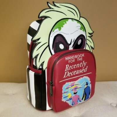 Loungefly 2020 Fall Virtual Con Beetlejuice Handbook For The Deceased  backpack