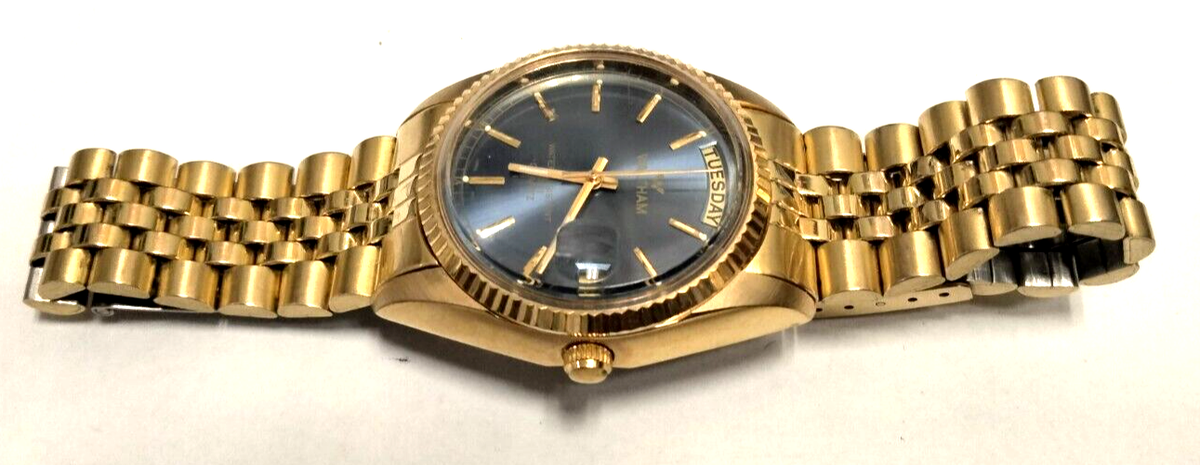 Waltham XK 017 012 Blue Dial Gold tone Unisex watch | eBay