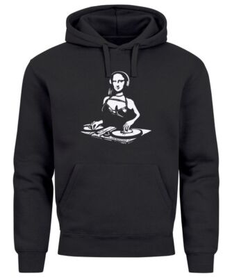 Hoodie Herren Mona Lisa Techno Festival DJ Electronic Music Rave Fashion
