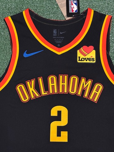 Shai Gilgeous-Alexander OKC Thunder City Edition Nike ADV Jersey Size (48) Large - Picture 3 of 13