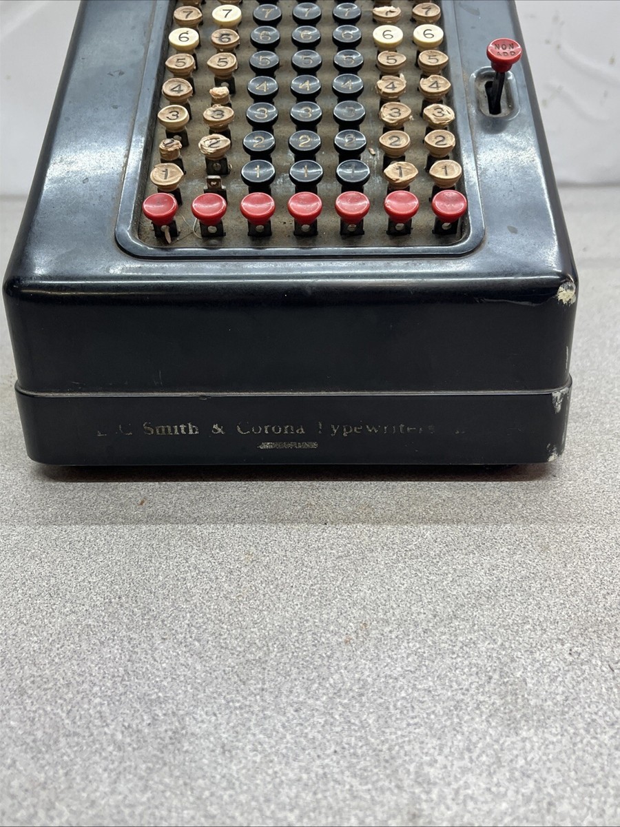 Antique Vintage Corona Business Office Calculator Adding Machine