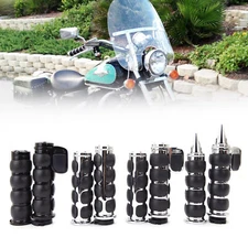 Non-slip Hand Grip Motorcycle Handlebar Grips 1" 26mm For Harley Davidson XL1200
