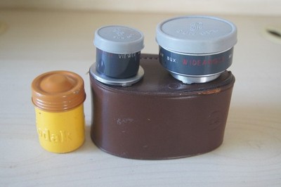 Sun Aux Wide Angle Lens Model 44 & Viewer In Original Leather Case