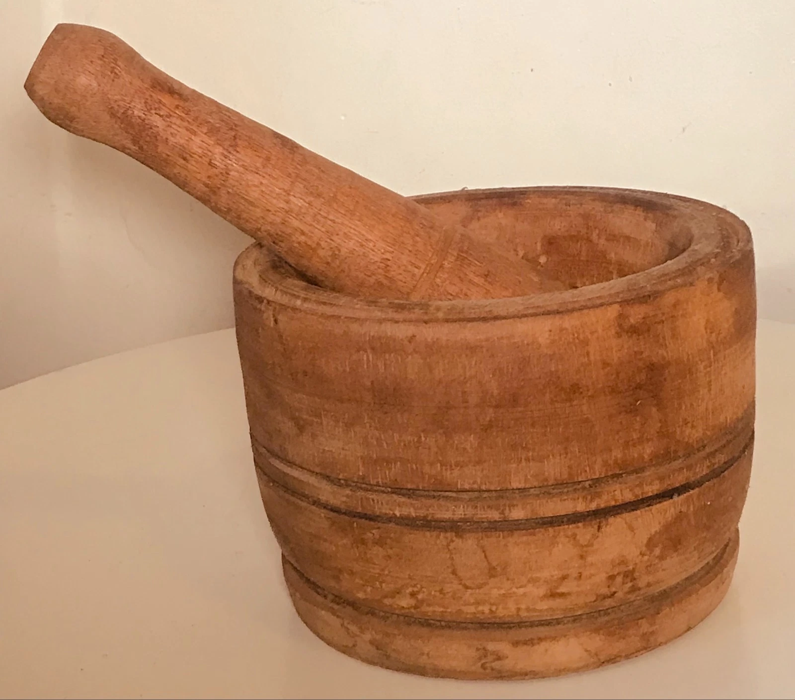 Traditional Nigerian Fufu Mortar & Pestle - Approx 2.985Kg