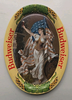 1992 Budweiser Tip Change 6'' Tray Anheuser Busch Miss Liberty  NOS U139