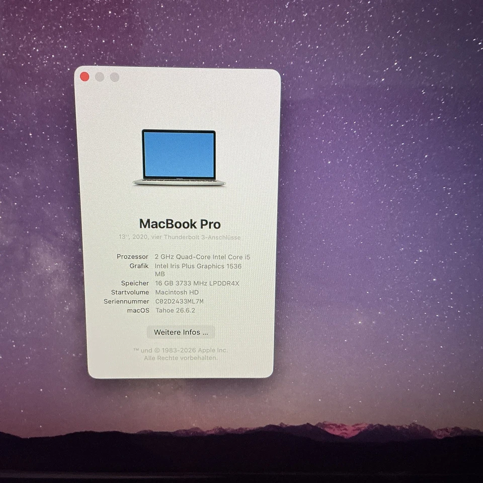 Apple MacBook Pro 13" 2020 · i5 · 16GB · 1TB, Foto 3 von 5