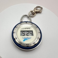 Vintage 80s Lubriderm Alligator Gator Digital Watch Fob Keychain Jewelry