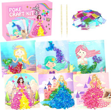 Poke-In Fun Art Fabric Craft,Magical Princesses Kits,Arts and Crafts for Kids,Me