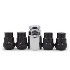 Locking Lug Nuts Wheel Locks M12x1.5 Black Bulge Acorn Lock Set GM Cars