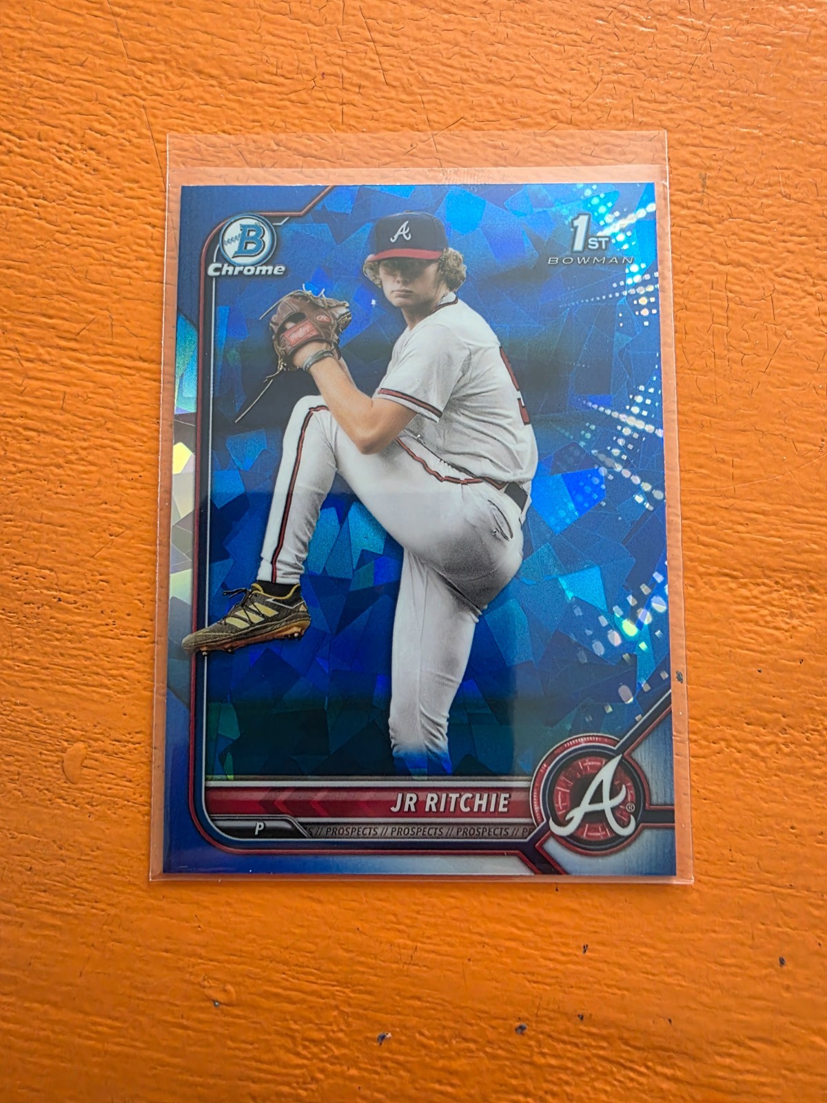2022 Bowman Draft Sapphire JR Ritchie 1st Chrom #BDC-126 RC BRAVES CALL UP