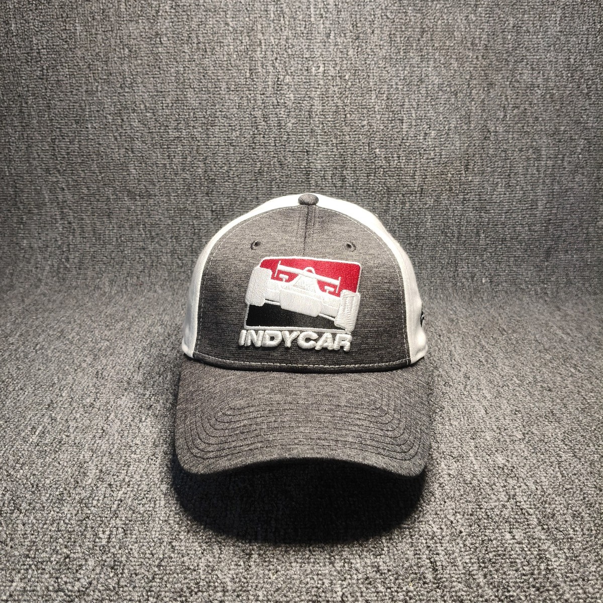 New Era IndyCar Gray White Fitted Hat Cap Motorsport Racing