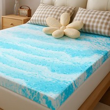Cooling Gel Memory Foam Topper, 2" Thick, Full Size Bed