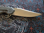 Olamic Cutlery Wayfarer 247 Bowie - Satin - Dark Blasted Handle - Mammoth Tooth — photo 7