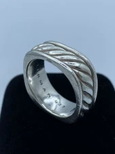 Mens David Yurman 925 Sterling Silver Square Band 11