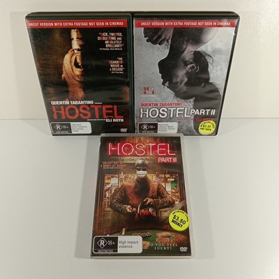 Hostel Parts 1 2 3 DVD Bundle Lot Region 4 PAL Video Store Ex Rental Horror