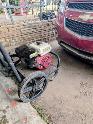 #ad #ad Gas Pressure Washer Wheel Mounted with Engine Large Wheels 2800 PSI $150.00