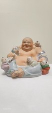 Vintage Chinese Porcelain Statue (Laughing Budda & 5 Children) 1950s, China