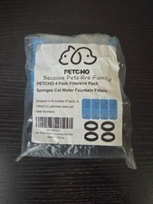 4 Pack Filters And Sponges Cat Water Fountain Filters - Fit 3.2L/108oz 2L/67oz