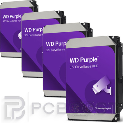 WD Purple Surveillance HDD x4 Bundle - 8TB bis 32TB, AllFrame, CMR, SATA 3,5 Zoll