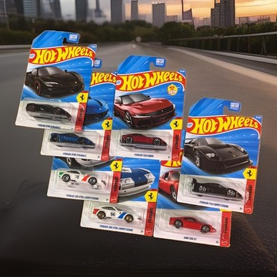 2026 Hot Wheels Ferrari Set 1-5+2 SF90-365-GTB4-F40-12CILINDRI-Dino 206GT LOT 7