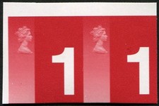 2002 'DISABILITY' ESSAY (unissued Machin trial) 1st in 'red' IMPERF PAIR on t...