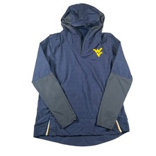 Nike Team issue University of West Virginia 1/4 Zip Hoodie Mens Size Medium Blue