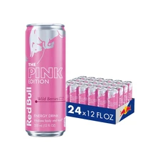 Red Bull Pink Edition Wild Berries 12oz Energy Drink 24 Pack with 114mg Caffeine
