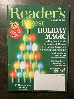 Reader'S Digest Large Print Magazine December 2023 January 2024 H