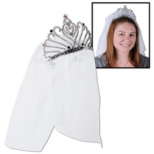 Beistle Bride To Be w/Veil Tiara - Bachelorette  Party Supply  Decoration