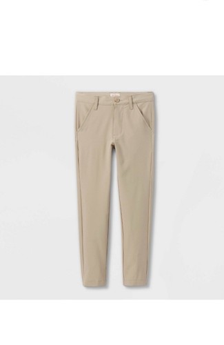 Boys' Straight Fit Uniform Pants - Cat & Jack™Khaki 12