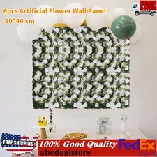 24" X 16" Artificial flower panels Floral Backdrop Silk Rose Wall Home Decor