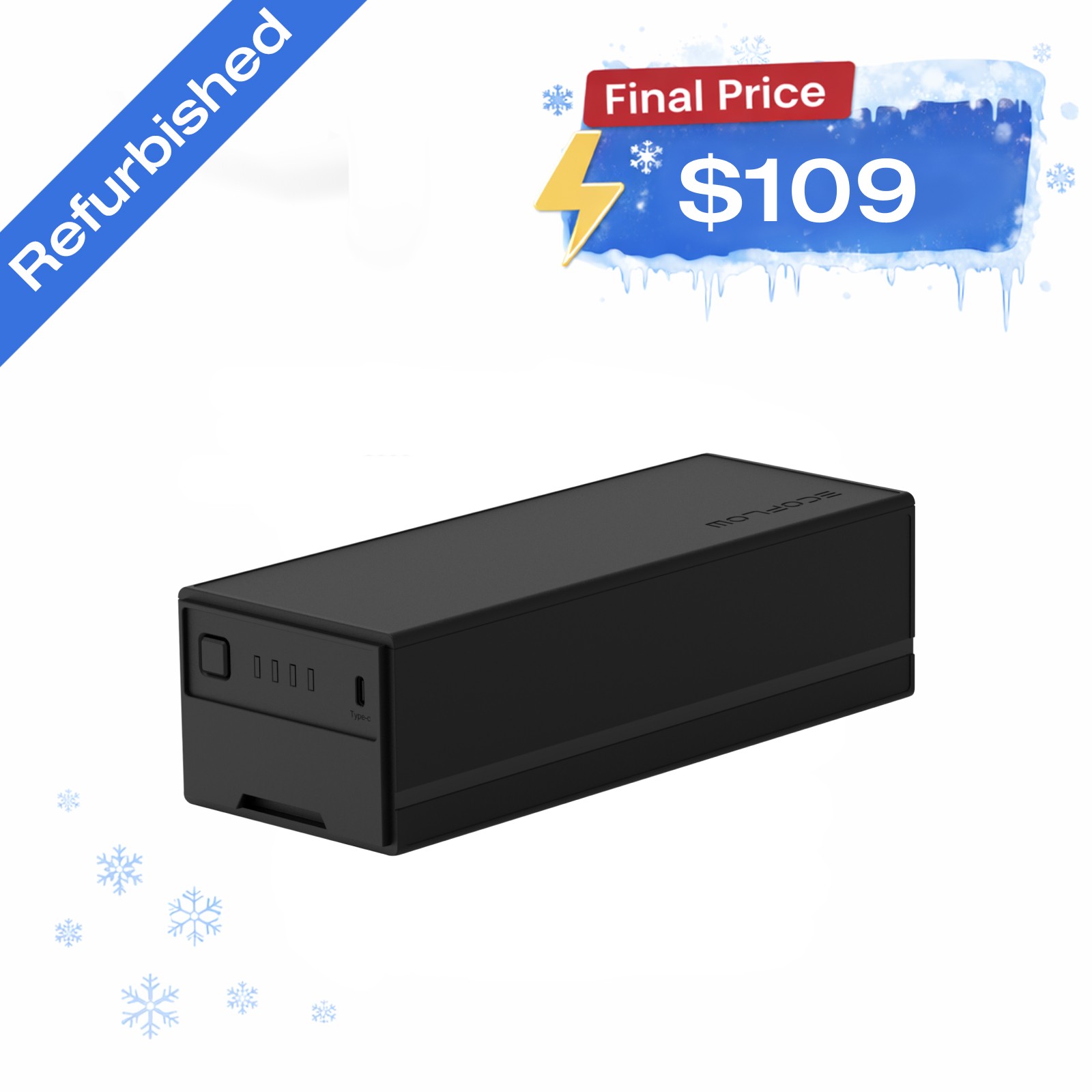 EcoFlow 298Wh Plug-in Battery for GLACIER Refrigerator, Used