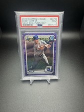 Bobby Witt Jr 1st  2020 Bowman Chrome #BCP-25 Purple Mega Refractor /250 PSA 9