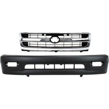 Bumper Cover Kit For 98-2000 Toyota Tacoma Front 2pc Textured With Grille