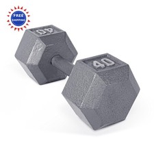 Iron Cast Hex 40 lb CAP Barbell Dumbbell Single