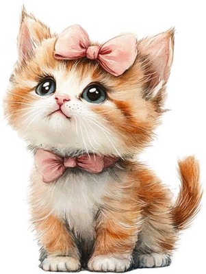 Bunte Baby Kätzchen Katze Wandkunst Schlafzimmer Fenster Vinyl Aufkleber Abziehbild 6 Größen