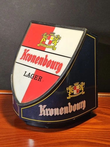Vintage Kronenbourg Beer Lighted Sign Pub Bar Shield Lager 008281
