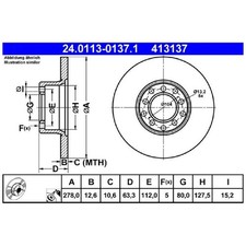 2x Bremsscheibe vorne für Mercedes -8 W114 W115 123 C123 W123 S123 | 26250468