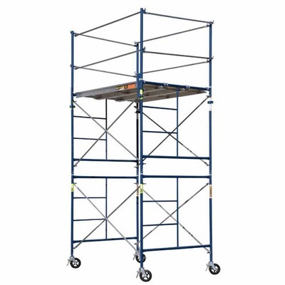 Metal Tech M-MRT5710-A 2-Story Rolling Scaffold Tower 7ft x 5ft Casters