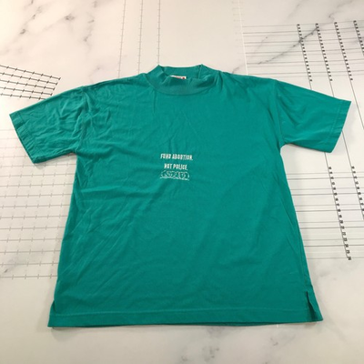 #ad #ad Vintage Fund Abortion Not Police Shirt Mens Small Green Graphic Tee Activism $49.99