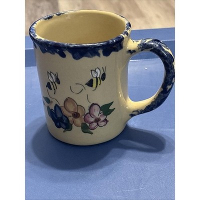 Handmade Alpine Pottery Bee Mug Roseville Ohio 1999 Studio Art